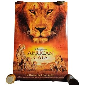 African Cats 2011 Original One Sheet Movie Poster 27x40 Disney Nature D/S